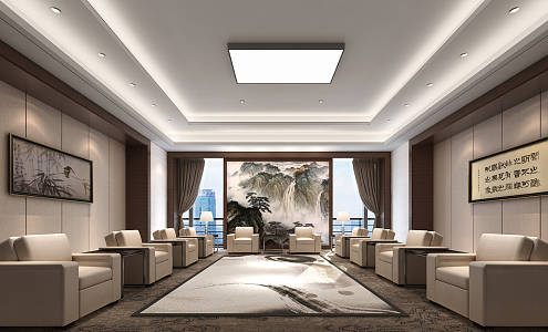 New Chinese Reception Room 3d model