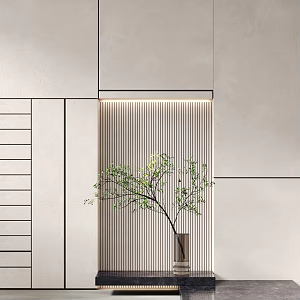 Modern vase plant ornaments 3d model