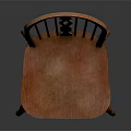 Traditional Wooden Accent Chair With Carved Backrest Red Cushioned Seat Classic Design