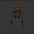 Fantasy Tree Creature With Wooden Body Multiple Limbs And Green Head