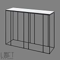 Modern Minimalist Dining Table With Black Metal Frame And White Tabletop Design