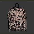 JanSport Pink Backpack with Yellow Diamond Logo Black Handles and Straps Side Mesh Pocket