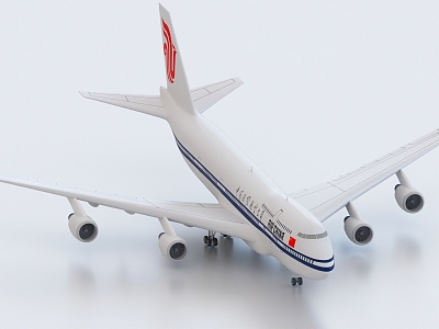 Passenger aircraft Air China Boeing 747 Civil Aviation 3d model