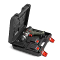 Industrial Cordless Drill Power Tool Set With Heavy Duty Storage Case And Batteries