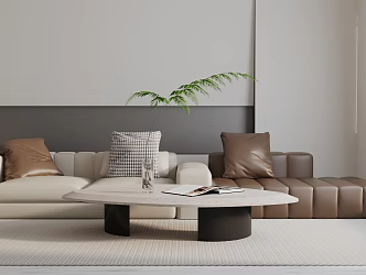 Modern three-seat sofa 3d model