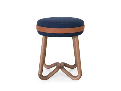 Solid Wood Fabric Coffee Table Stool Living Room Low Stool Door Shoe Changing Stool Round Stool Sofa Creative Small Bench Cosmetic Stool 3d model