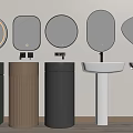 modern column basin 3d model
