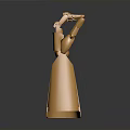 Golden Mechanical Equipment With Intricate Metallic Structure And Stable Base Design
