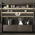 Open Wall Hanging Decorative Cabinet Bookcase 3d model