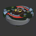Colorful Spinning Top Play Equipment Featuring Black Red Yellow Design And Numbers 70 01