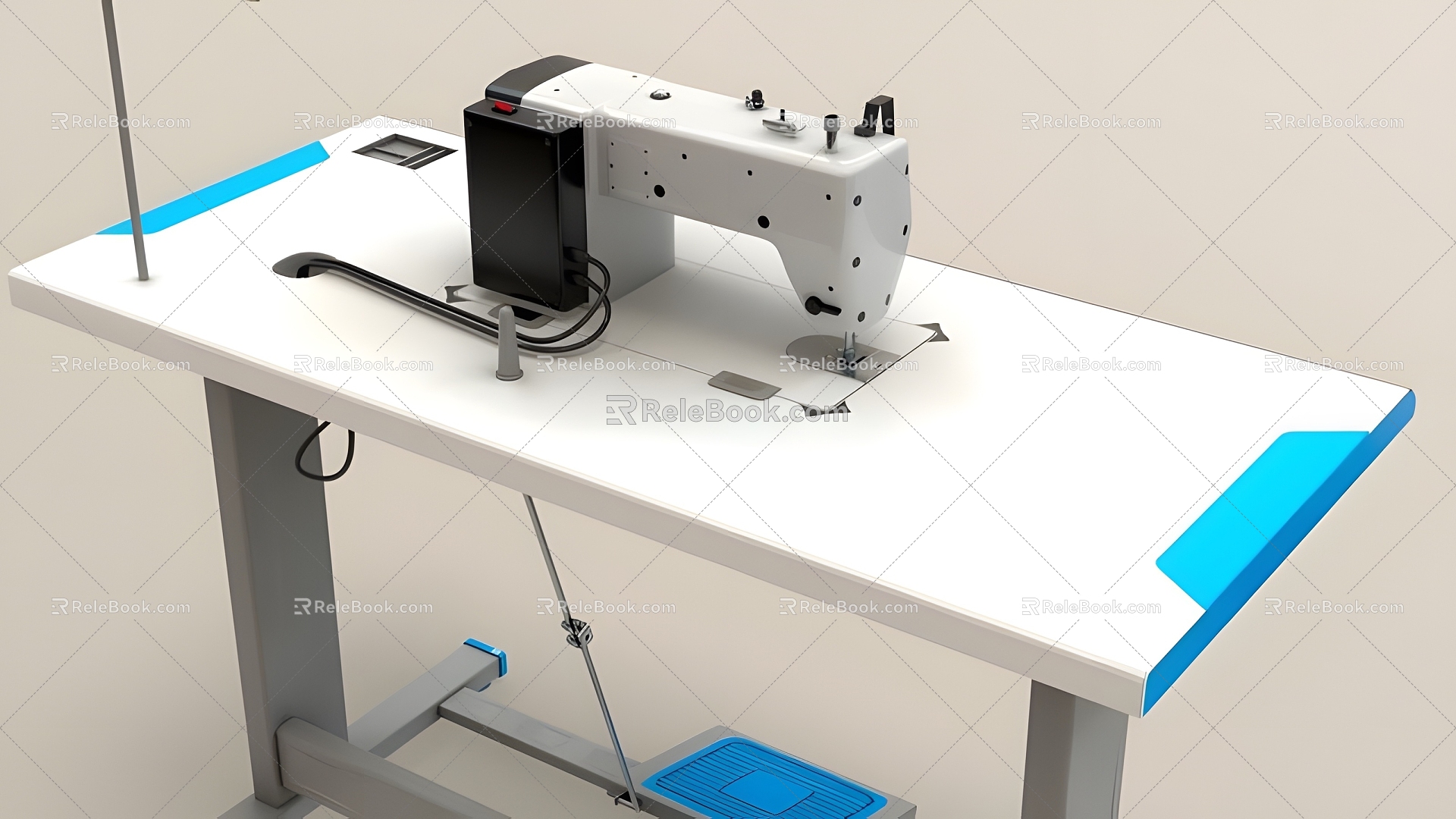 sewing machine industry 3d model