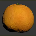 Ripe Bright Orange Fruit With Smooth Shiny Skin On Dark Surface