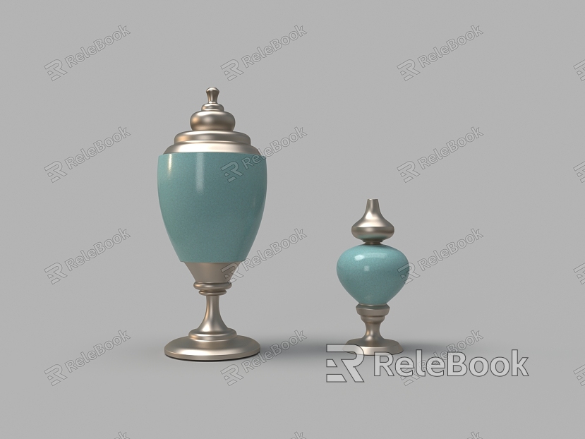 European-style Metal Porcelain Decorative Bottle model