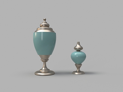 European-style Metal Porcelain Decorative Bottle model