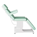 Light Green Adjustable Padded Armchair With White Base For Medical Use