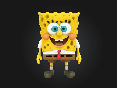Spongebob cartoon characters 3d model
