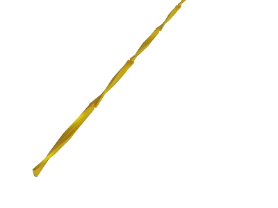 Yellow Twisted Long Decorative Rope Strip Craft Material For DIY Projects 3d model
