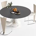 Middle-style dining tables and chairs 3d model