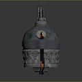 Industrial Mechanical Pump With Metal Casing Drainage Holes And Colored Cables