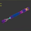 High Performance Blue Automotive Shock Absorber With Metal Body And Connecting Ends