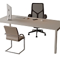 Office Table and Chair Combination Staff Station Computer Table and Chair Rotatable Chair E-Sports Chair Staff Station 3d model