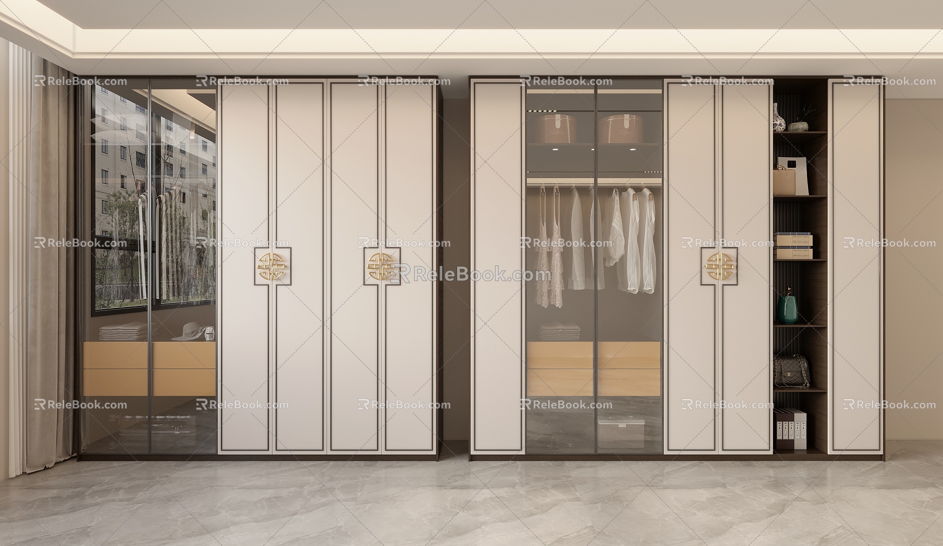 New Chinese wardrobe 3d model