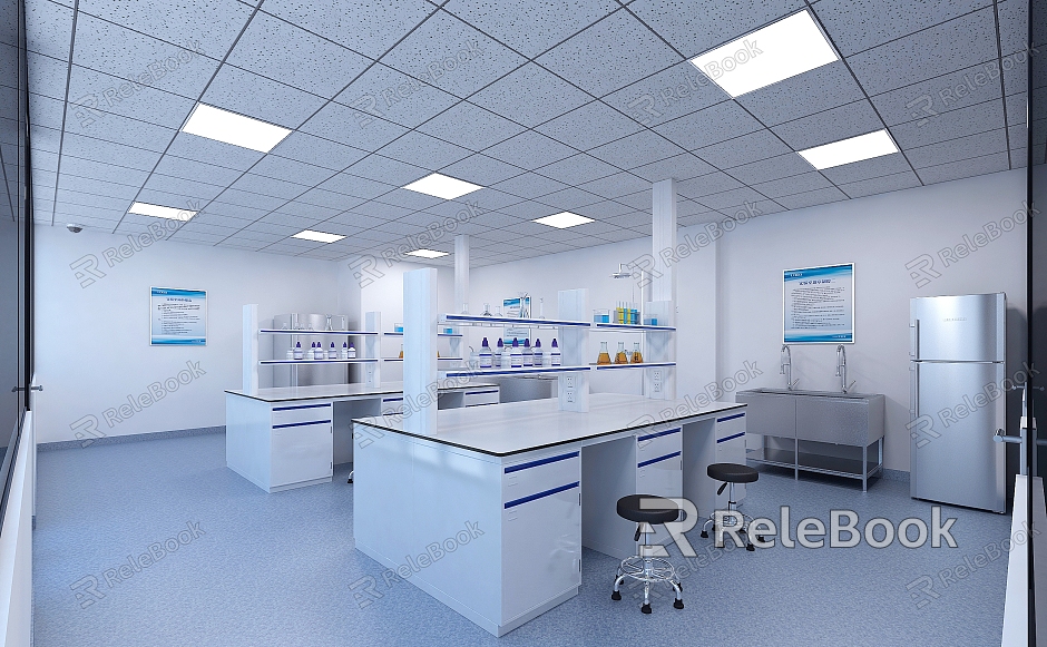 Sample preparation room in wet area of food company laboratory model