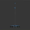 Sturdy Mobile Medical IV Stand Equipment With Adjustable Hooks And Wheels