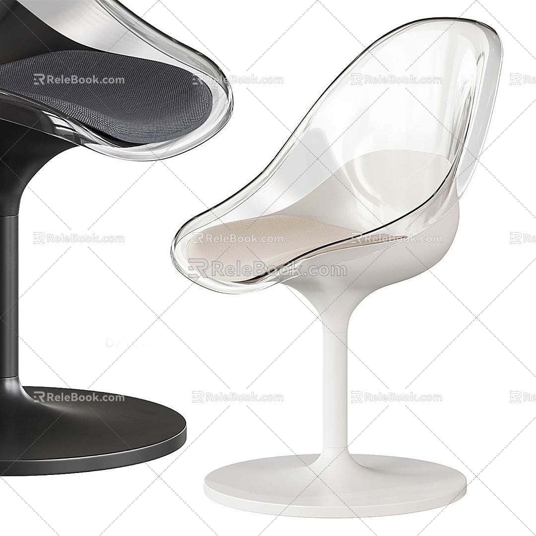 Modern Leisure Chair IKEA Leisure Bar Chair Bar Chair Bar Stool Acrylic Stool 3d model