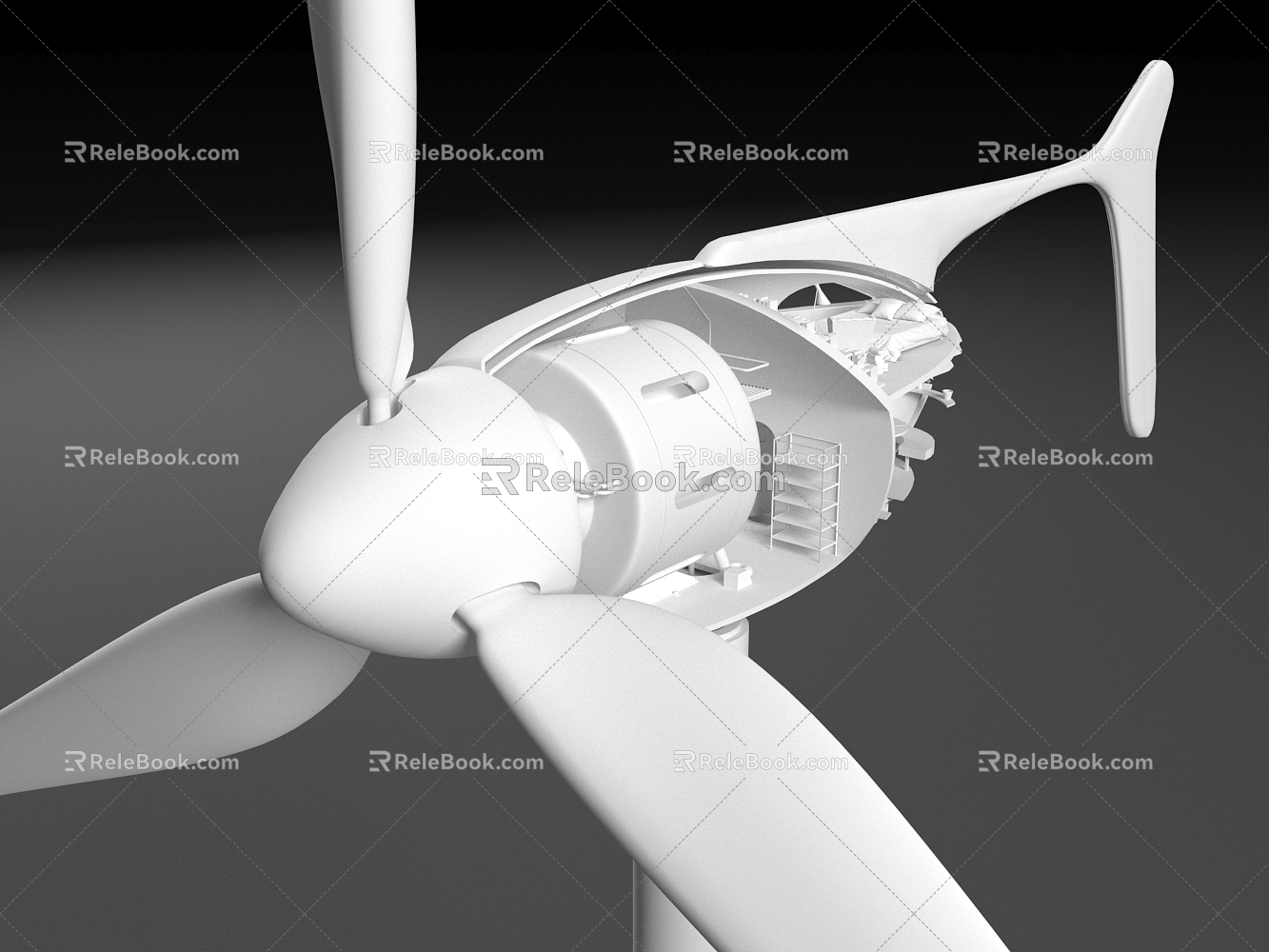 Wind turbine structure 3d model