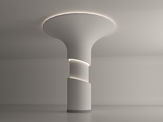 Modern round decorative column 3d model