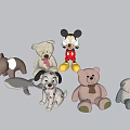 Colorful Plush Stuffed Toys Collection With Various Animal Characters And Soft Textures