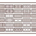 Traditional Chinese Carved Window Patterns With Various Intricate Designs 3d model