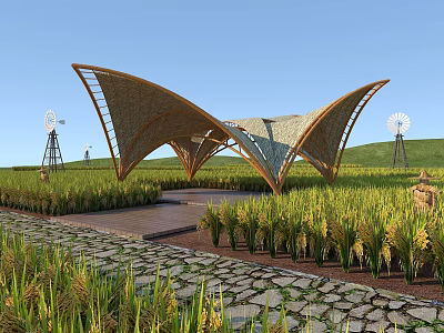 Modern Pavilion Cabin 3d model