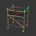 Iron Frame Storage Rack Large Iron Frame Iron Frame House Factory Industrial Iron Frame Iron Ladder Rigid Ladder Work Frame Rigid Frame 3d model