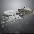 Modern Modular Industrial Structure With Metal Components And Grid Platform