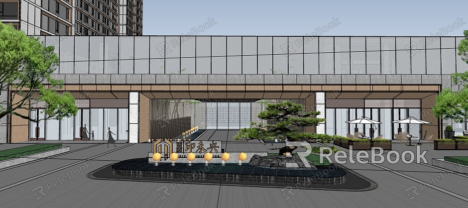 Modern Gate Residential District Landscape model