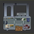 Advanced Space And Astronomy Technical Device 3D Model Featuring Control Panel And Components