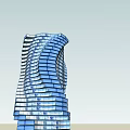 Modern Office Building With Unique Spiral Structure And Glass Exterior Design