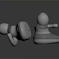 Modern Gray Wireless In Ear Headphones With Ergonomic Design And Comfortable Fit