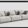 giorgetti ADAM double sofa multiplayer sofa combination 3d model
