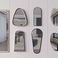 modern mirror full-length mirror full-length mirror shaped mirror hanging mirror floor mirror 3d model