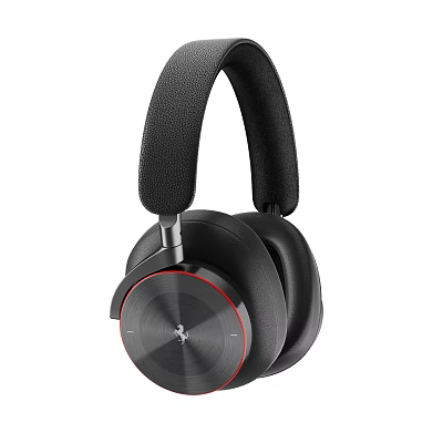 High Quality Over Ear Headphones With Sleek Metallic Finish And Red Accent 3d model