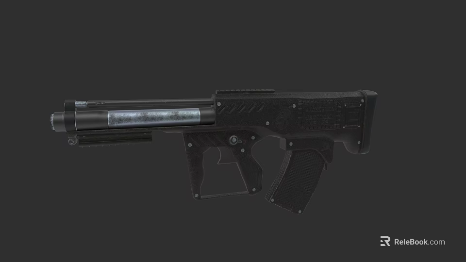 Tactical Black Gun With Ergonomic Grip Sleek Metal Barrel And High Quality Durable Design 3d model 