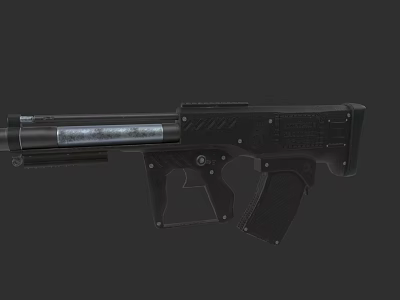 Tactical Black Gun With Ergonomic Grip Sleek Metal Barrel And High Quality Durable Design 3d model