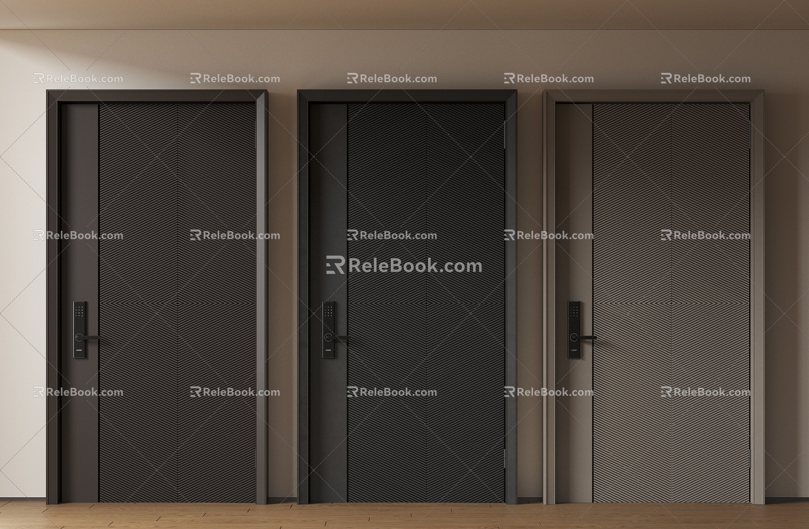 Modern Minimalist Entry Door Anti-theft Door Top Single Door Sub-mother Door Door Password Door 3d model