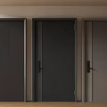 Three Modern Security Doors With Various Designs And Durable Metallic Finishes 3d model