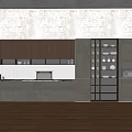 Dark Modern Kitchen Cabinets With Matte Finish Display Cabinet And Built In Oven