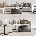 Modern Sofa Coffee Table Combination Multiplayer Sofa Coffee Table Combination 3d model
