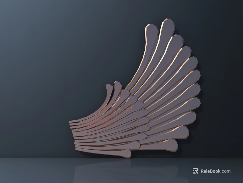 Metallic Wing Shaped Hardware Tools with Curved Metal Pieces and Glossy Surface Design 3d model 